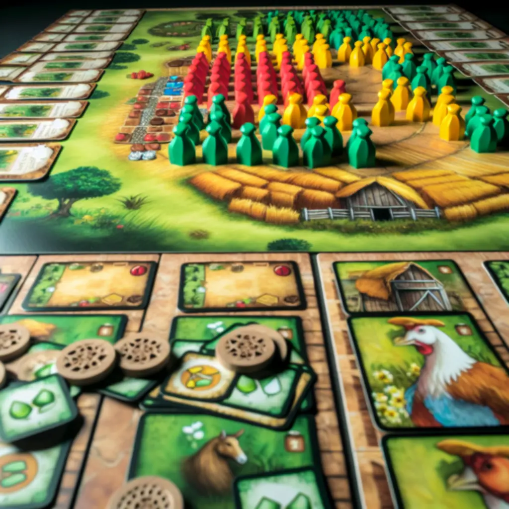 Rozstawienie planszy z kolorowymi zasobami